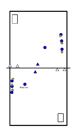 drawing Angriff auf die Straße nach Tipp-Ball vom Passanten