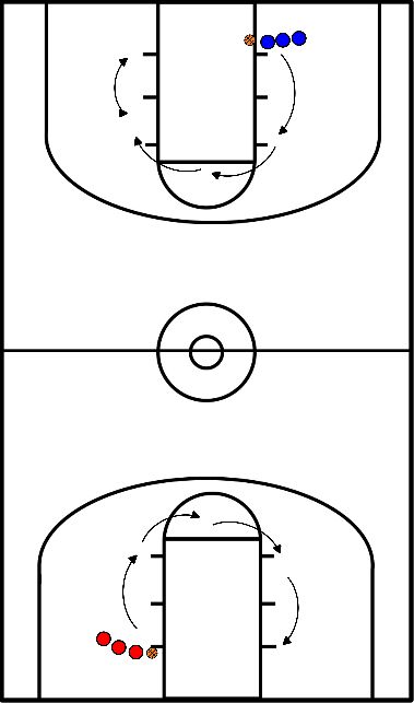 drawing 2-basket shooting race