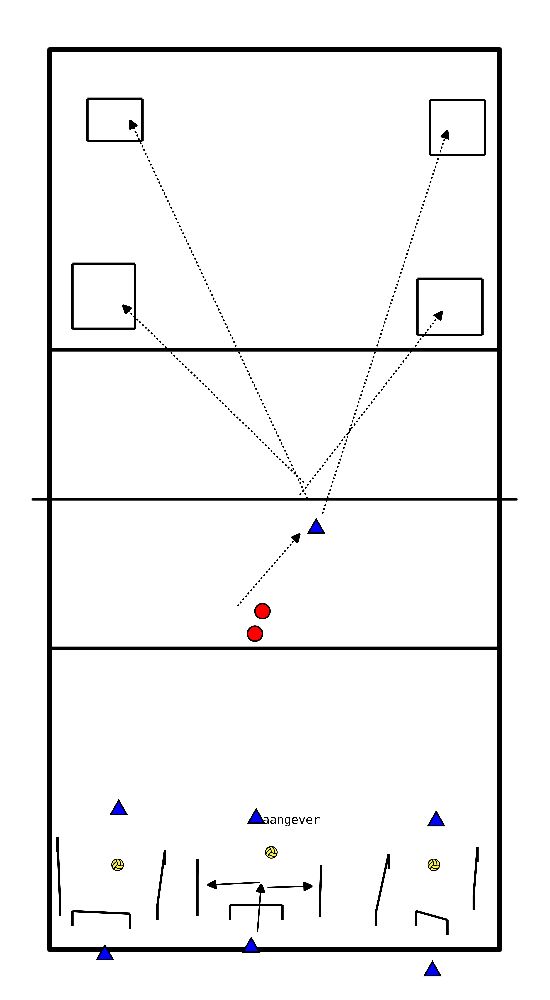 drawing Libero and outside attacker practice