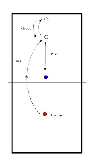 drawing Overhand pass
