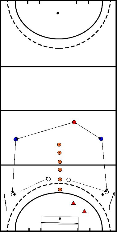 drawing Pisos en situación de 3 contra 2