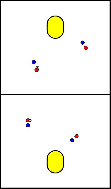 drawing Dos contra dos - forma de partido