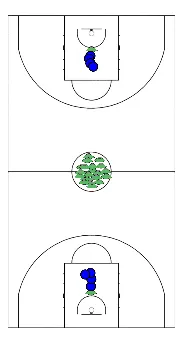 drawing Compétition de tir avec des pots