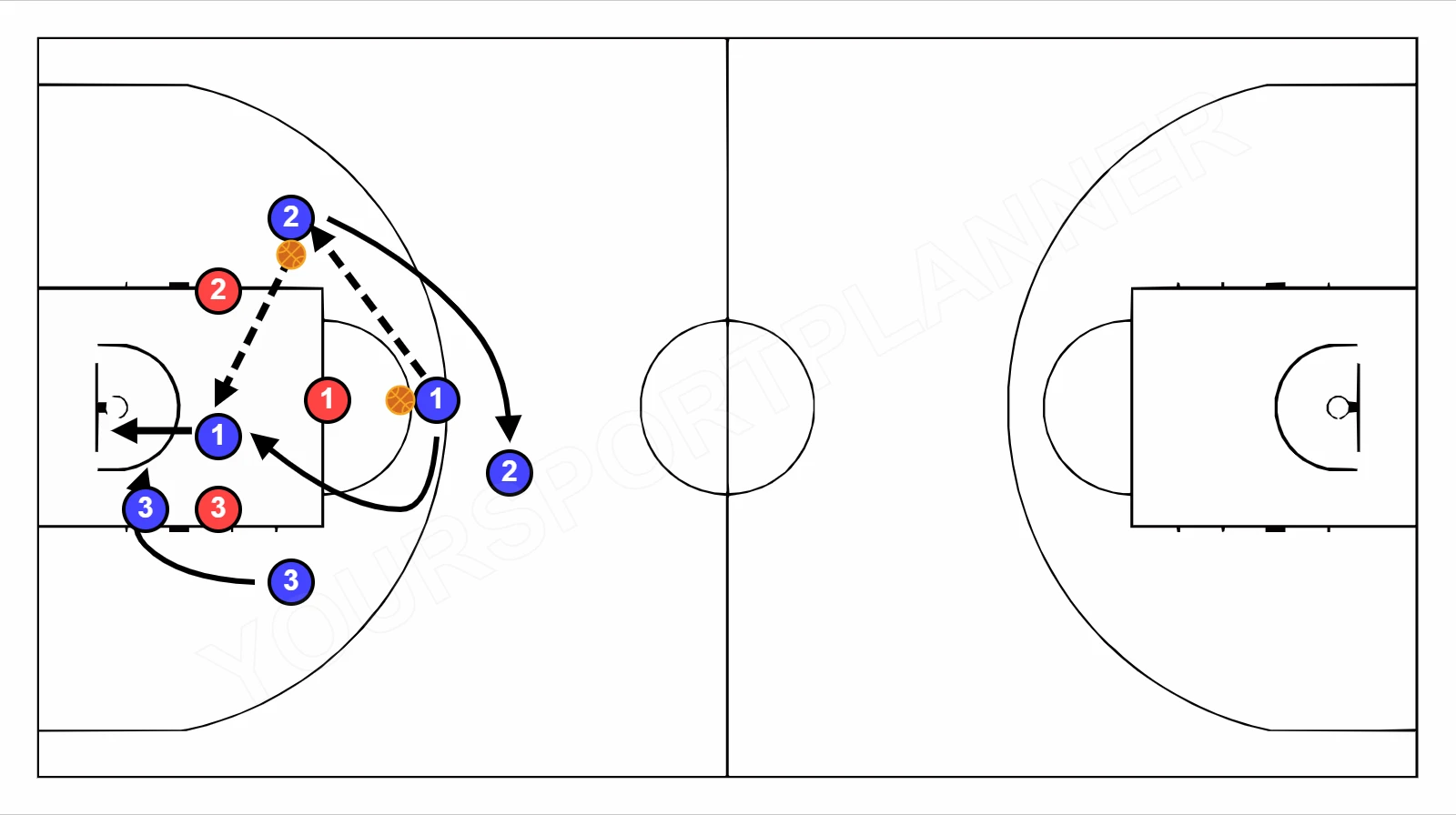 drawing U8 - attaque avec coupe