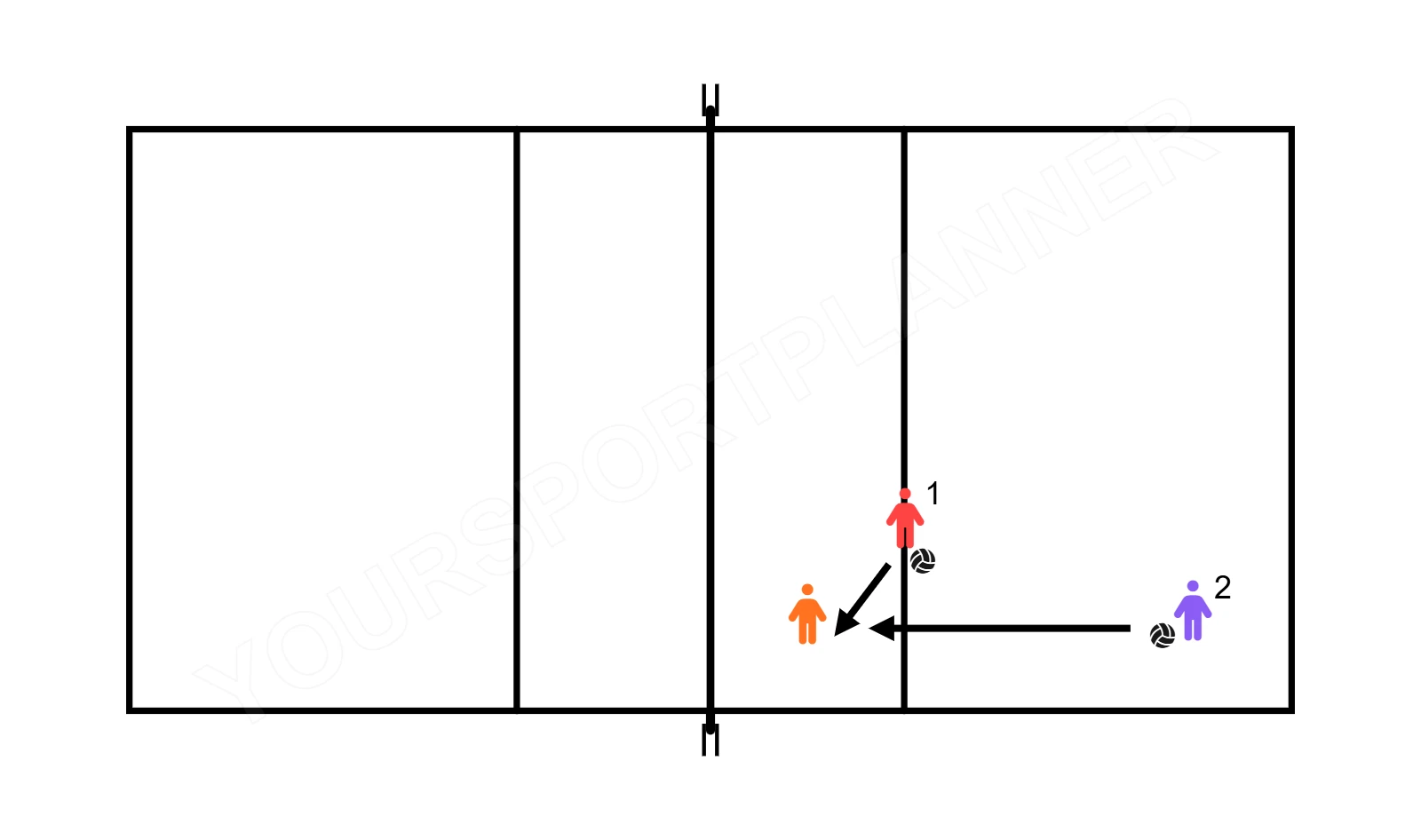drawing échauffement - entraînement de défense