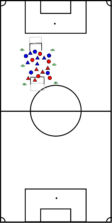 drawing Jeu de football champ de mines
