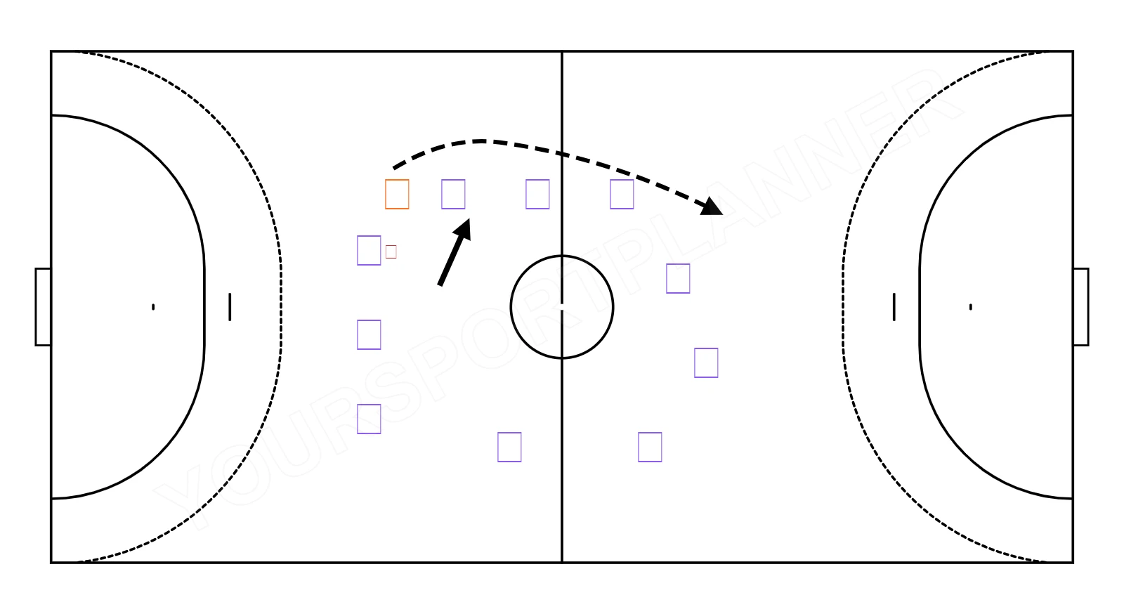 drawing Ronde d'échauffement dans le cercle