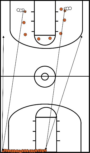 drawing Tir de 21 cônes