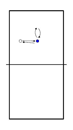 drawing jongleren met volleybal