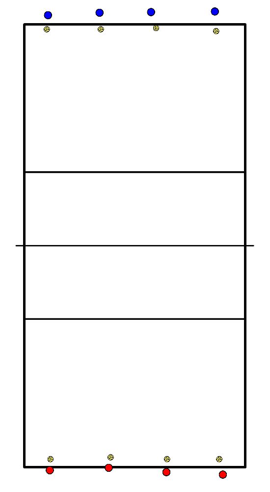 drawing Serveren in wedstrijdvorm