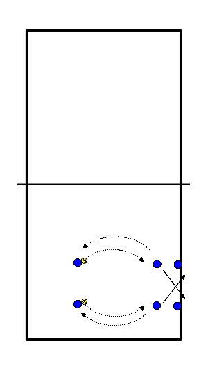drawing sparren met 5 - 2 ballen