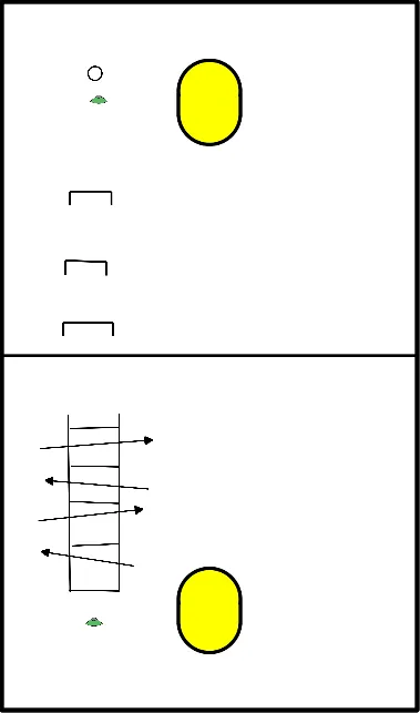 drawing Warming up horde lopen wedstrijdvorm