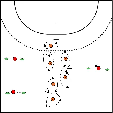 drawing In beweging werpen tijdens het lopen