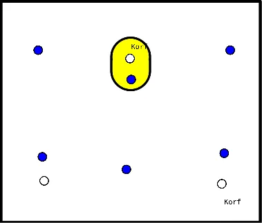 drawing Schot tegen doorloopbal XL