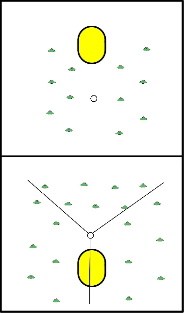 drawing Prijsschieten met verplaatsende schutters