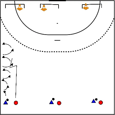 drawing Bal wegtikken bij tippen