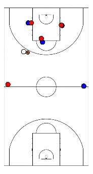 drawing fastbreak met rebounding