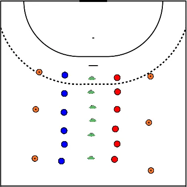 drawing warming up in 2 rijen 