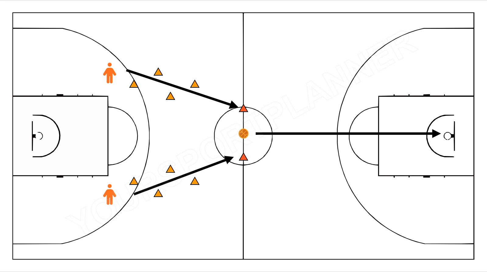 drawing Vira o cone e marca