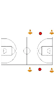 drawing Passar defensores entre cones