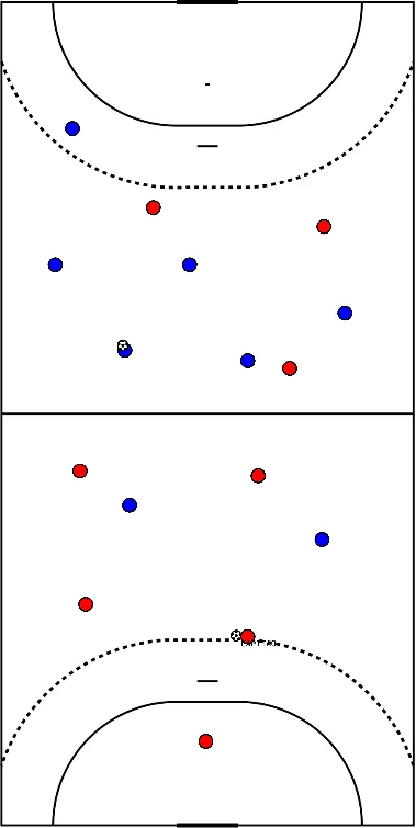 drawing Bola no quintal: passe para a colega